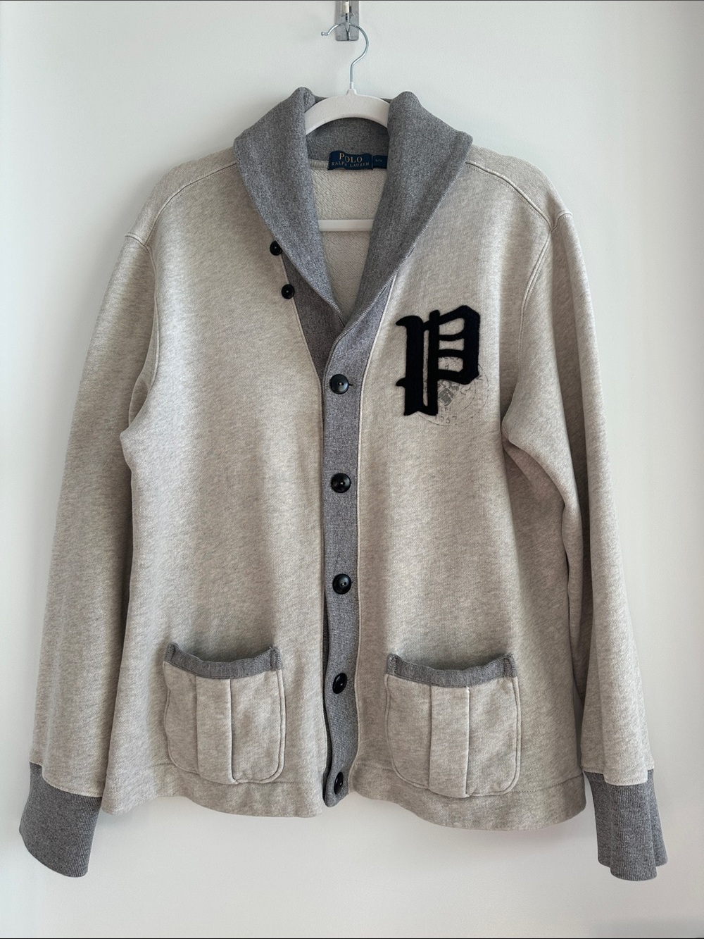 Polo Ralph Lauren University Style Sweartshirt Fleece Cardigan - Men’s Large
